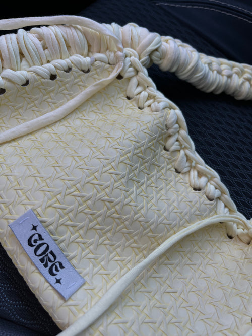 Butter yellow leather bag