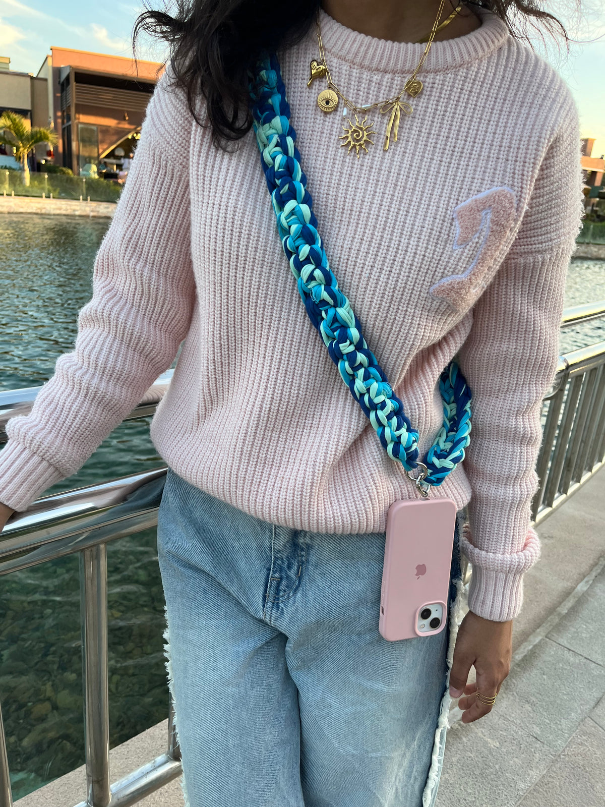 Cross phone strap